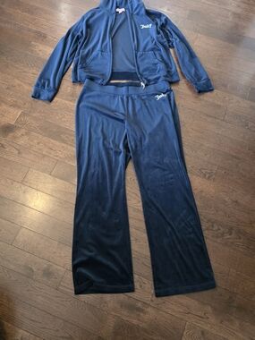 Juicy Couture Navy Velour Track Pants by Juicy